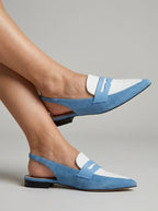 Hazel | Women’s Slingback Flats | Pointed Toe Cut Out
