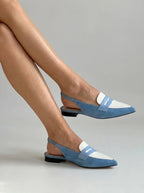 Hazel | Women’s Slingback Flats | Pointed Toe Cut Out