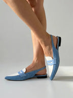 Hazel | Women’s Slingback Flats | Pointed Toe Cut Out