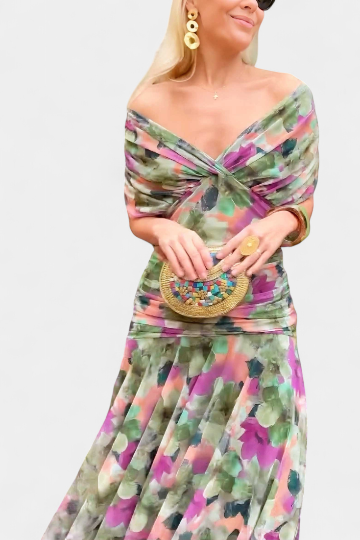 Dresses For Women | Off Shoulder Midi Dress-Women Dress-Eltrendio