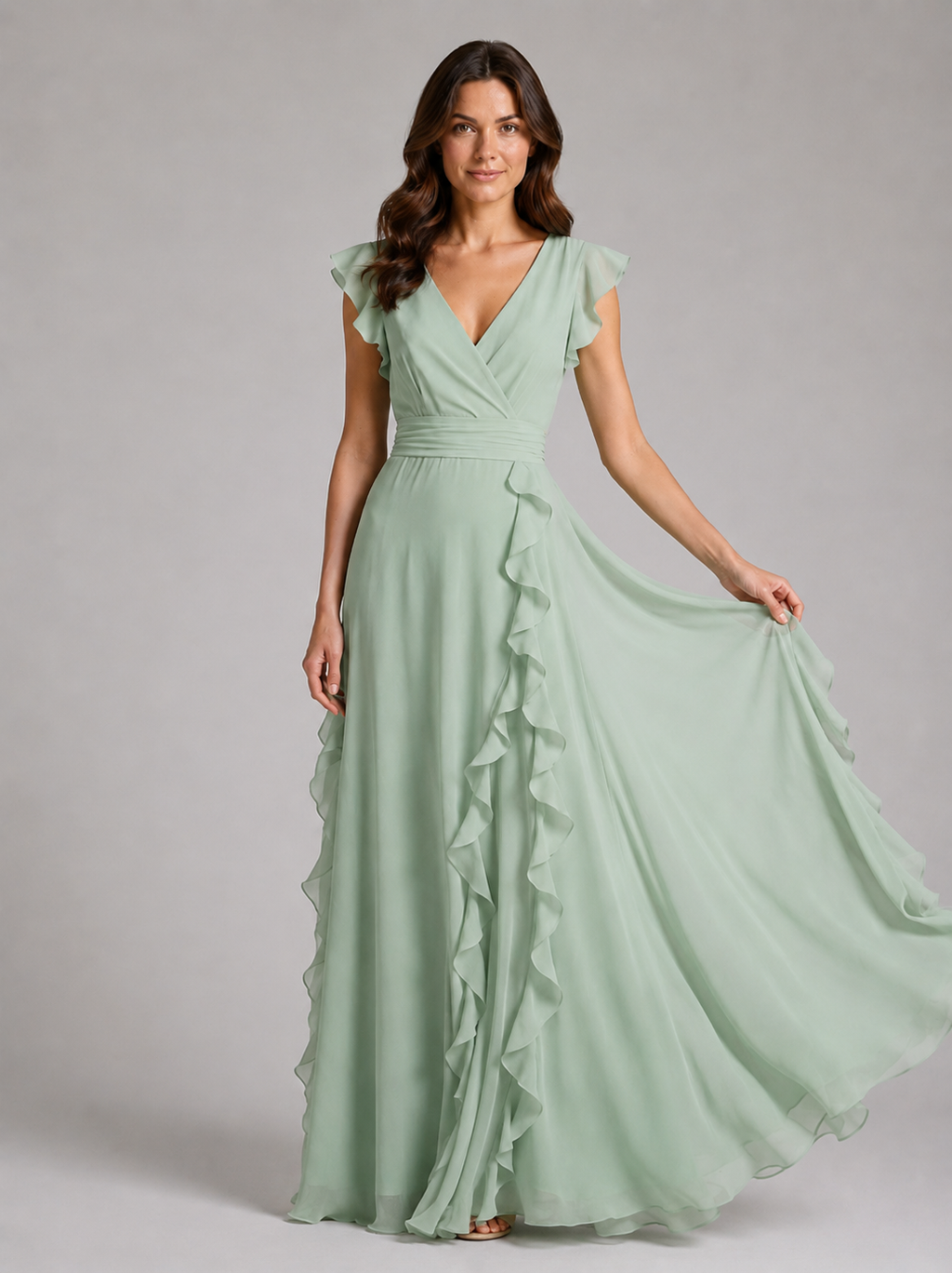 Isabelle | Women’s Maxi Dress | Ruffle Wrap Wedding Guest 3