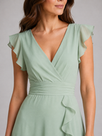 Isabelle | Women’s Maxi Dress | Ruffle Wrap Wedding Guest 4