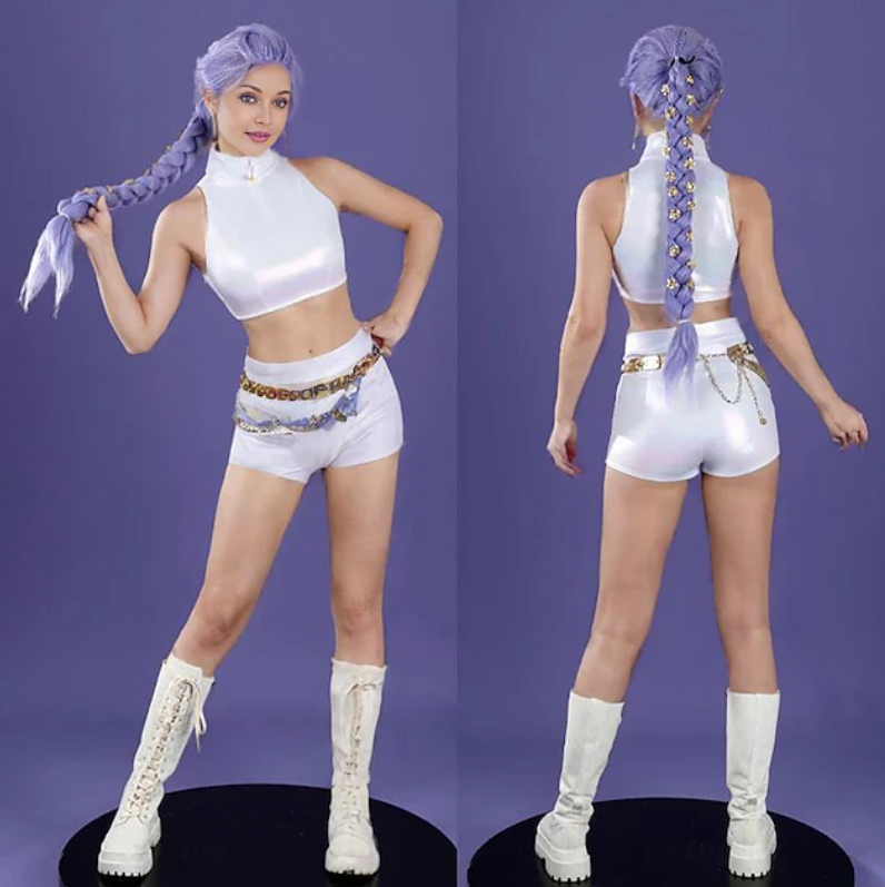 Isla | Women's Costume Shorts Set | Sleeveless Chain Detail Cosplay Wear
