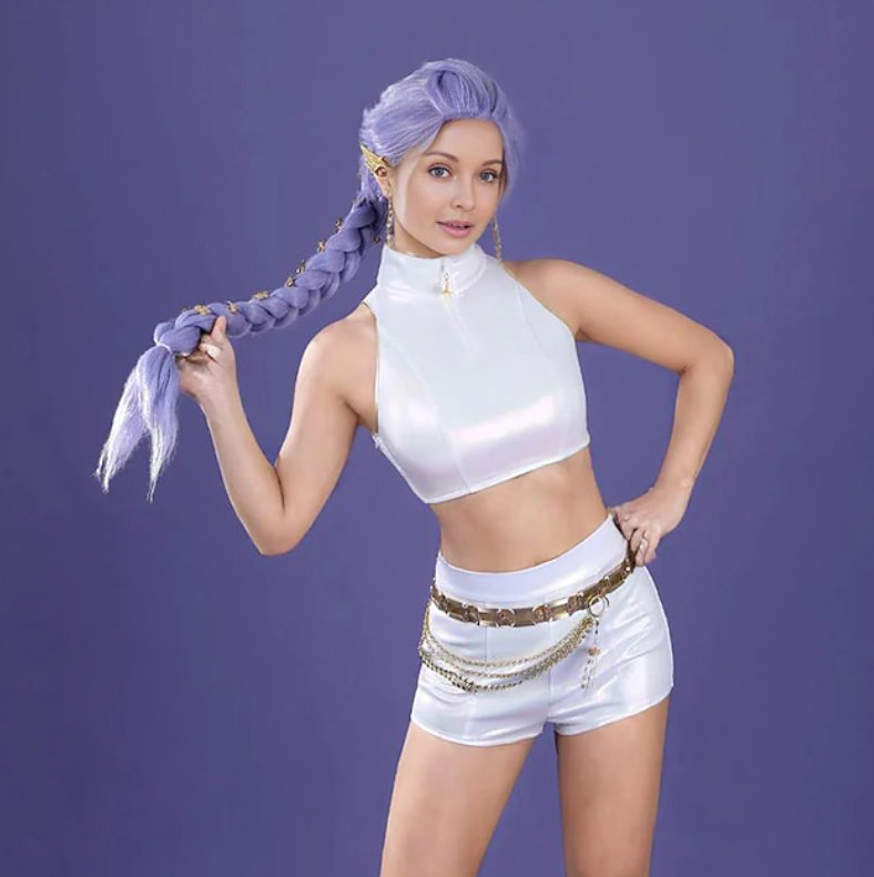 Isla | Women's Costume Shorts Set | Sleeveless Chain Detail Cosplay Wear