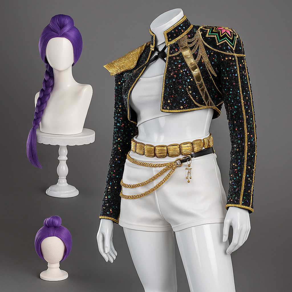Jenna | Girls’ Sequin Performance Costume | Cropped Jacket Shorts Stage Outfit-Costume Set-Eltrendio