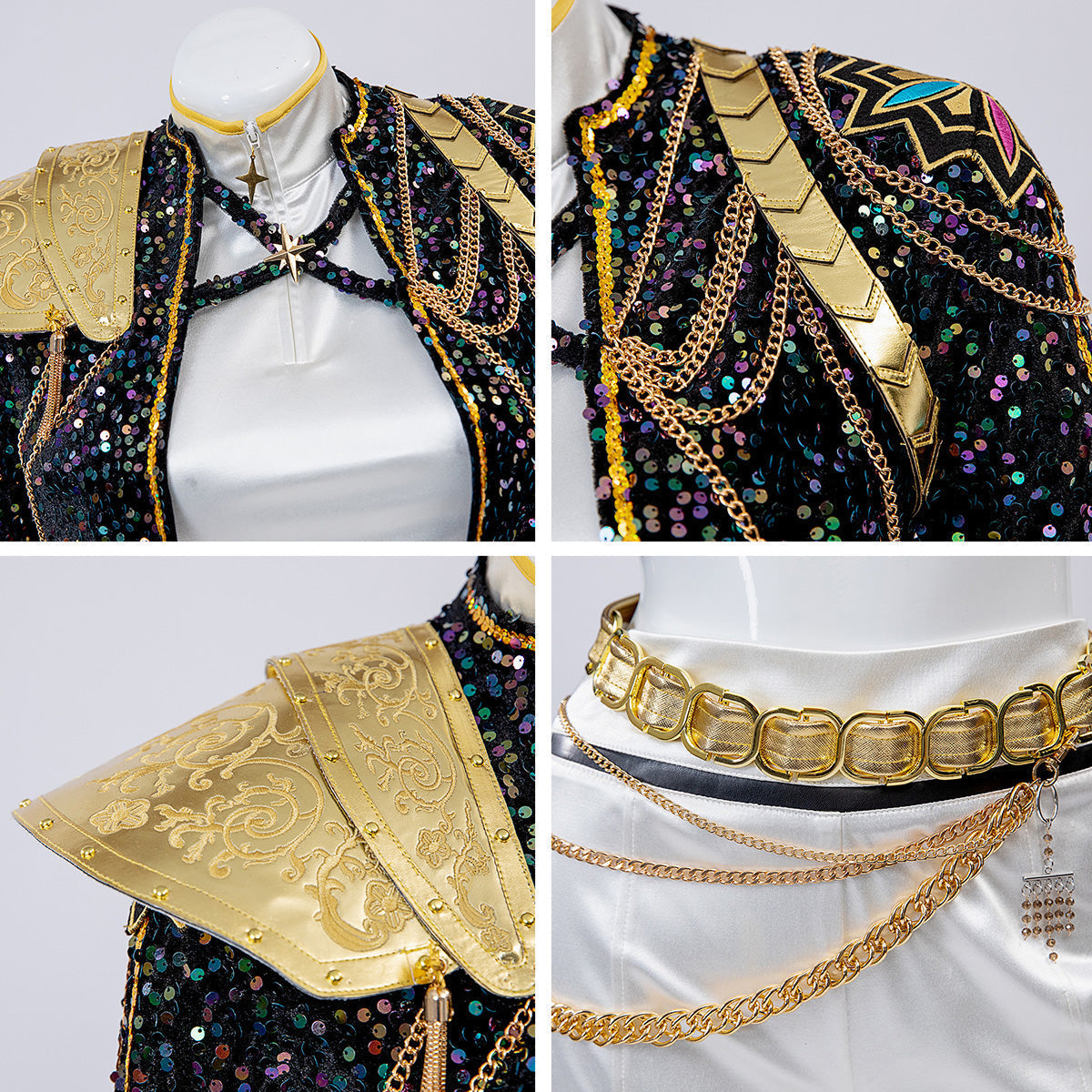 Sparkly Costume Women Black Gold - Image 16