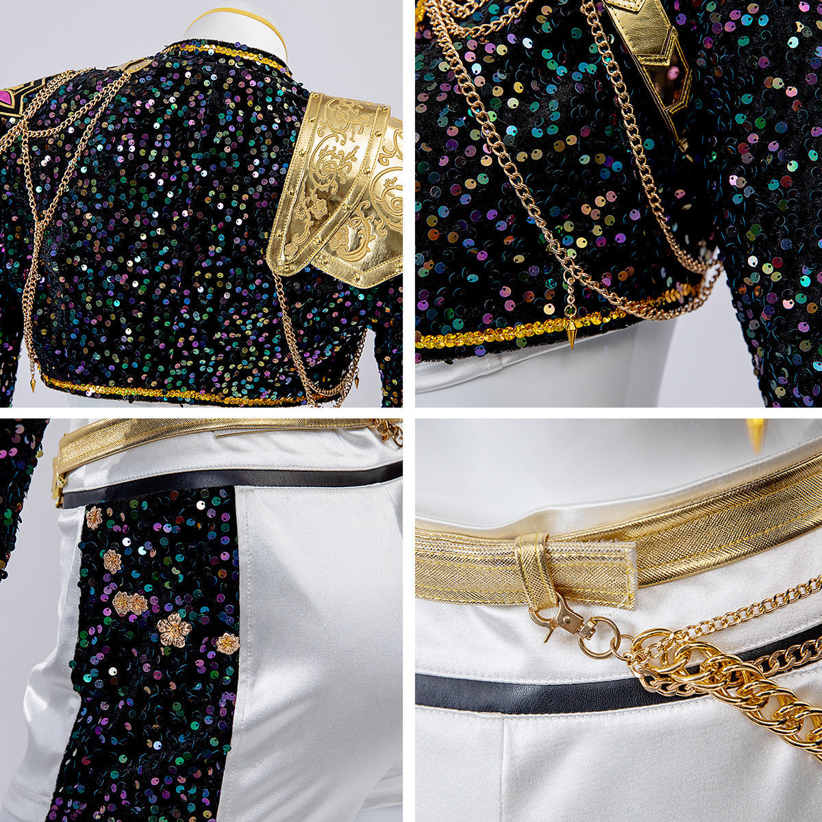 Sparkly Costume Women Black Gold - Image 17