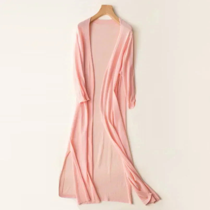 Josephine | Women’s Long Cardigan | Open Front Layer 3