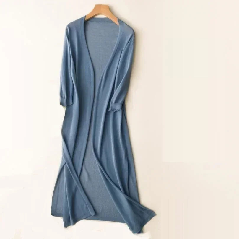 Josephine | Women’s Long Cardigan | Open Front Layer 5