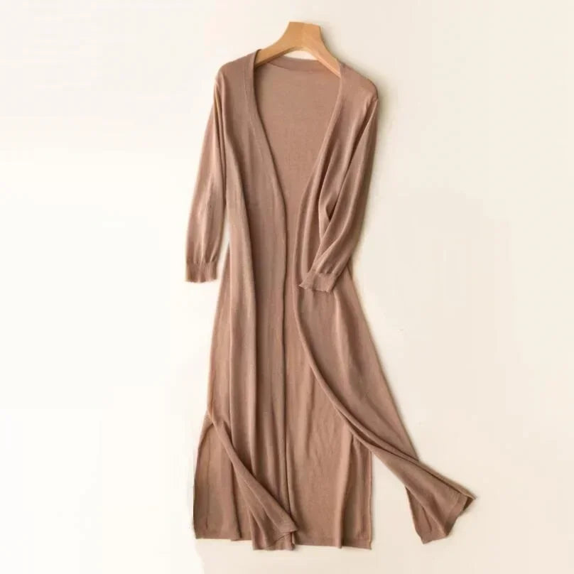 Josephine | Women’s Long Cardigan | Open Front Layer 6
