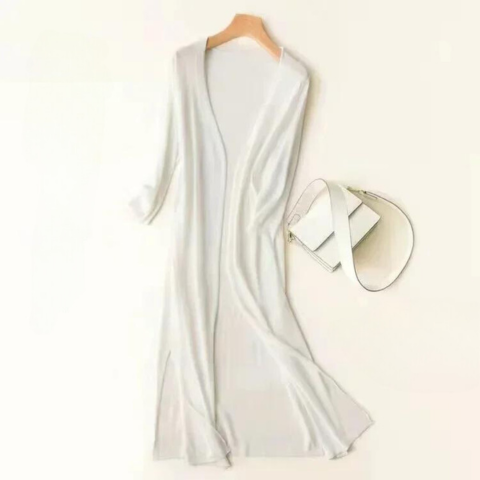 Josephine | Women’s Long Cardigan | Open Front Layer 7