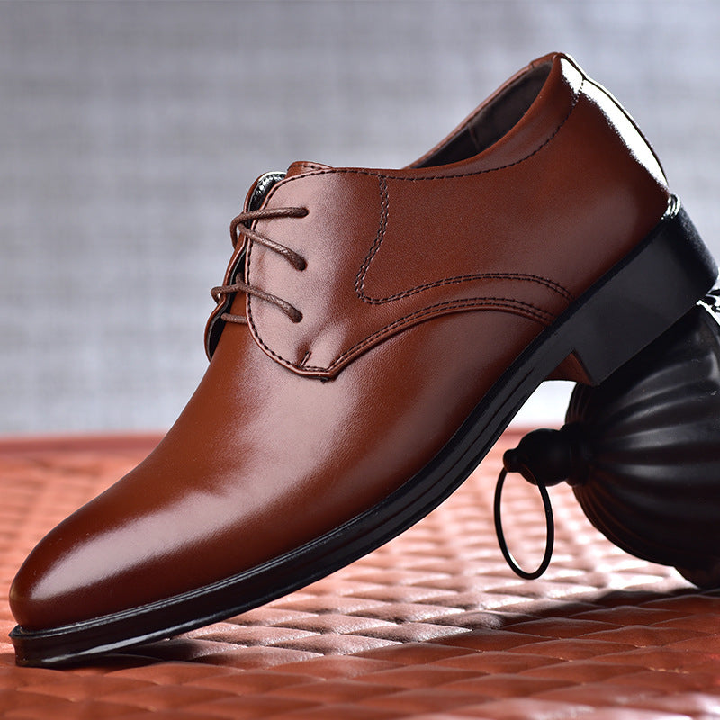 Kingsford | Men’s Lace Up Derby Shoes | Plain Toe Low Heel Formal Footwear-Men Shoes-Eltrendio