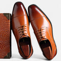 Kingsley | Men’s Lace Up Oxford Shoes | Cap Toe Formal Footwear Business Wear-Men Shoes-Eltrendio