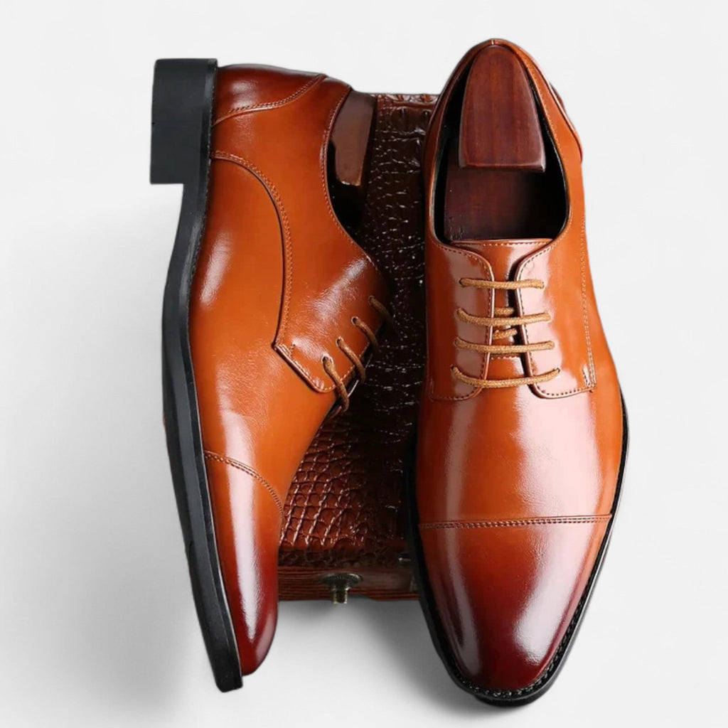 Kingsley | Men’s Lace Up Oxford Shoes | Cap Toe Formal Footwear Business Wear-Men Shoes-Eltrendio