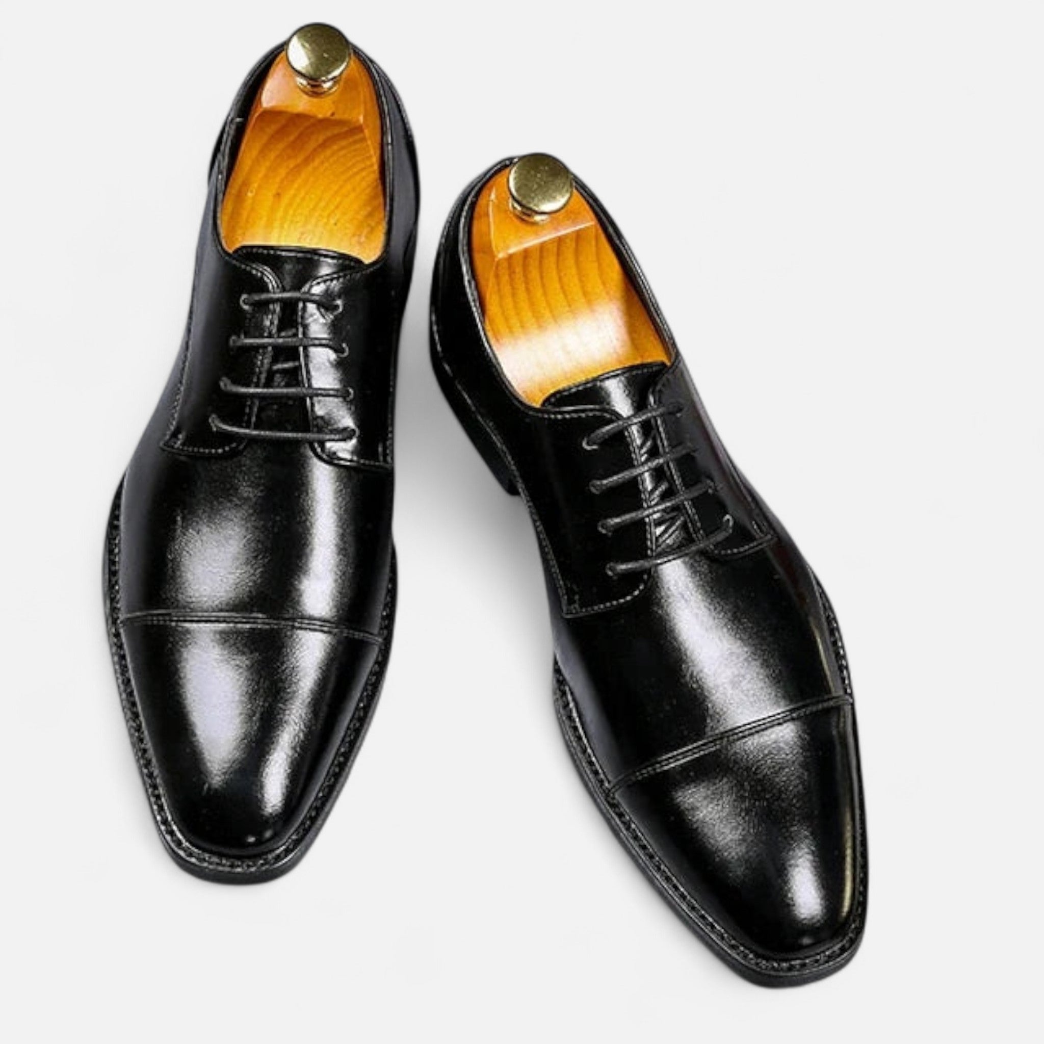 Kingsley | Men’s Lace Up Oxford Shoes | Cap Toe Formal Footwear Business Wear-Men Shoes-Eltrendio