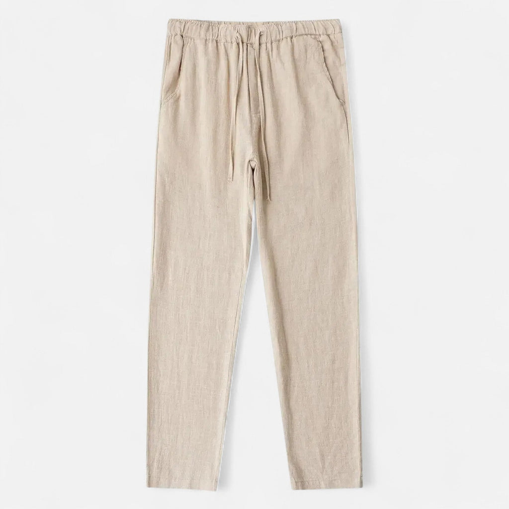 Langford | Men’s Drawstring Casual Trousers | Straight Leg Side Pockets Daily Wear-Men Pants-Eltrendio