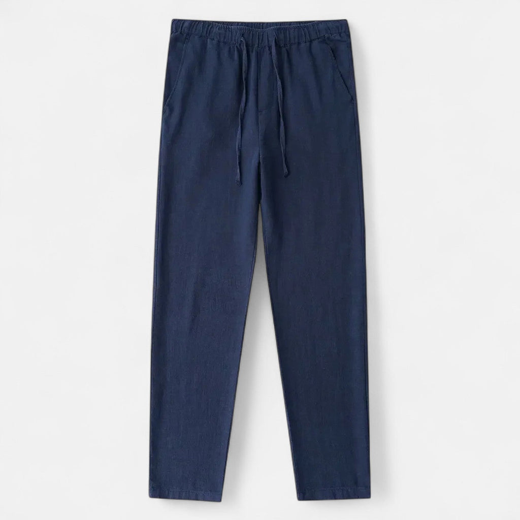 Langford | Men’s Drawstring Casual Trousers | Straight Leg Side Pockets Daily Wear-Men Pants-Eltrendio