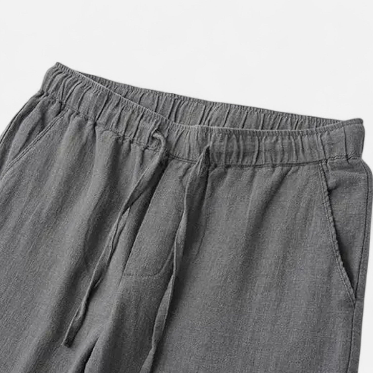 Langford | Men’s Drawstring Casual Trousers | Straight Leg Side Pockets Daily Wear-Men Pants-Eltrendio