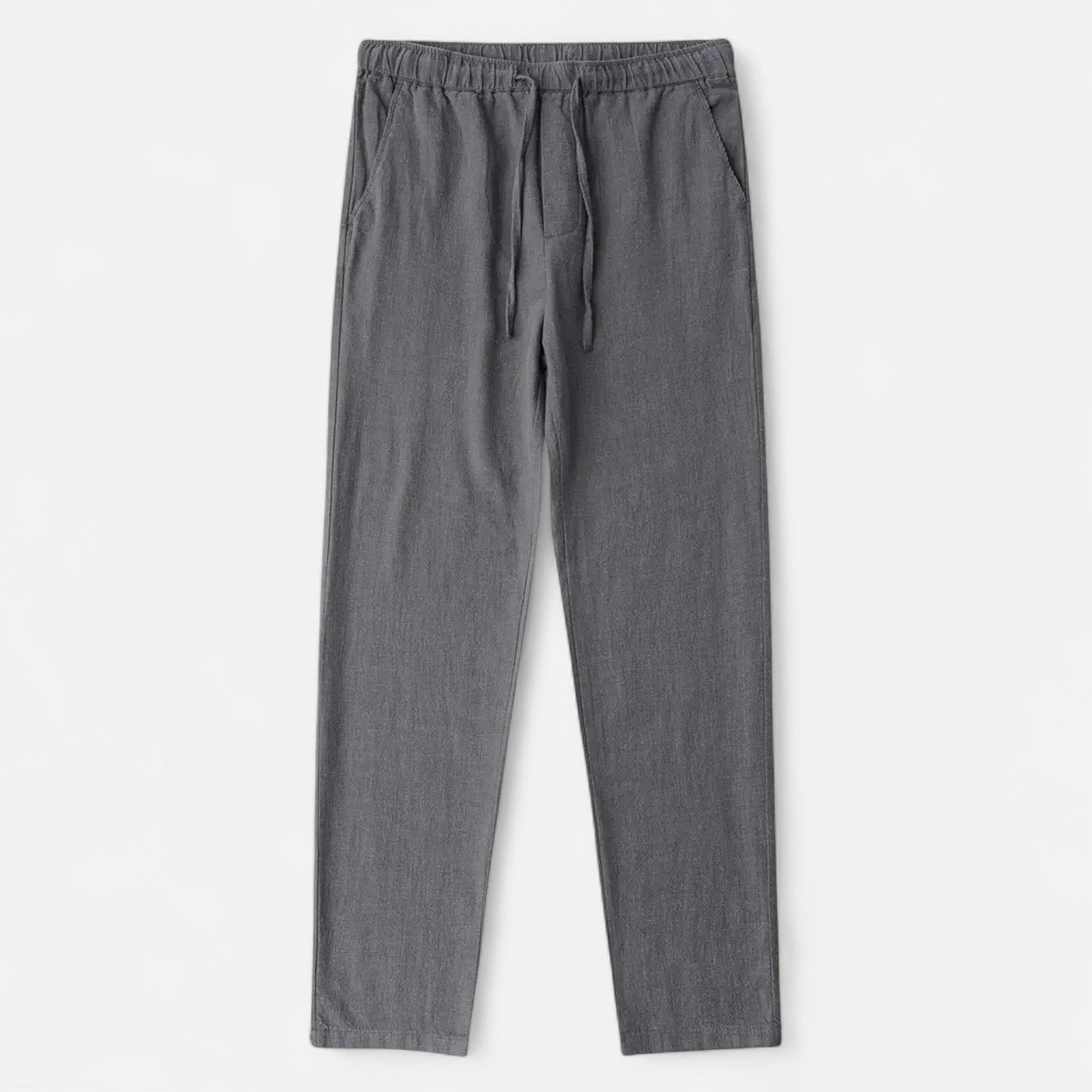 Langford | Men’s Drawstring Casual Trousers | Straight Leg Side Pockets Daily Wear-Men Pants-Eltrendio