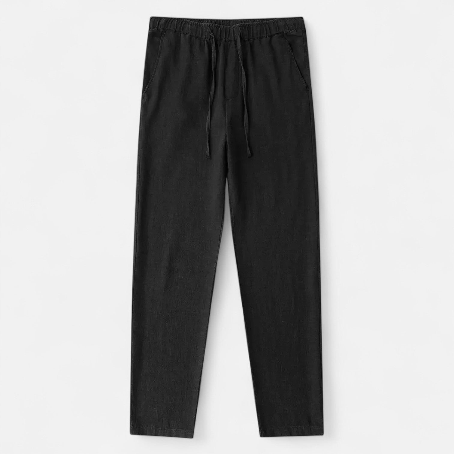Langford | Men’s Drawstring Casual Trousers | Straight Leg Side Pockets Daily Wear-Men Pants-Eltrendio