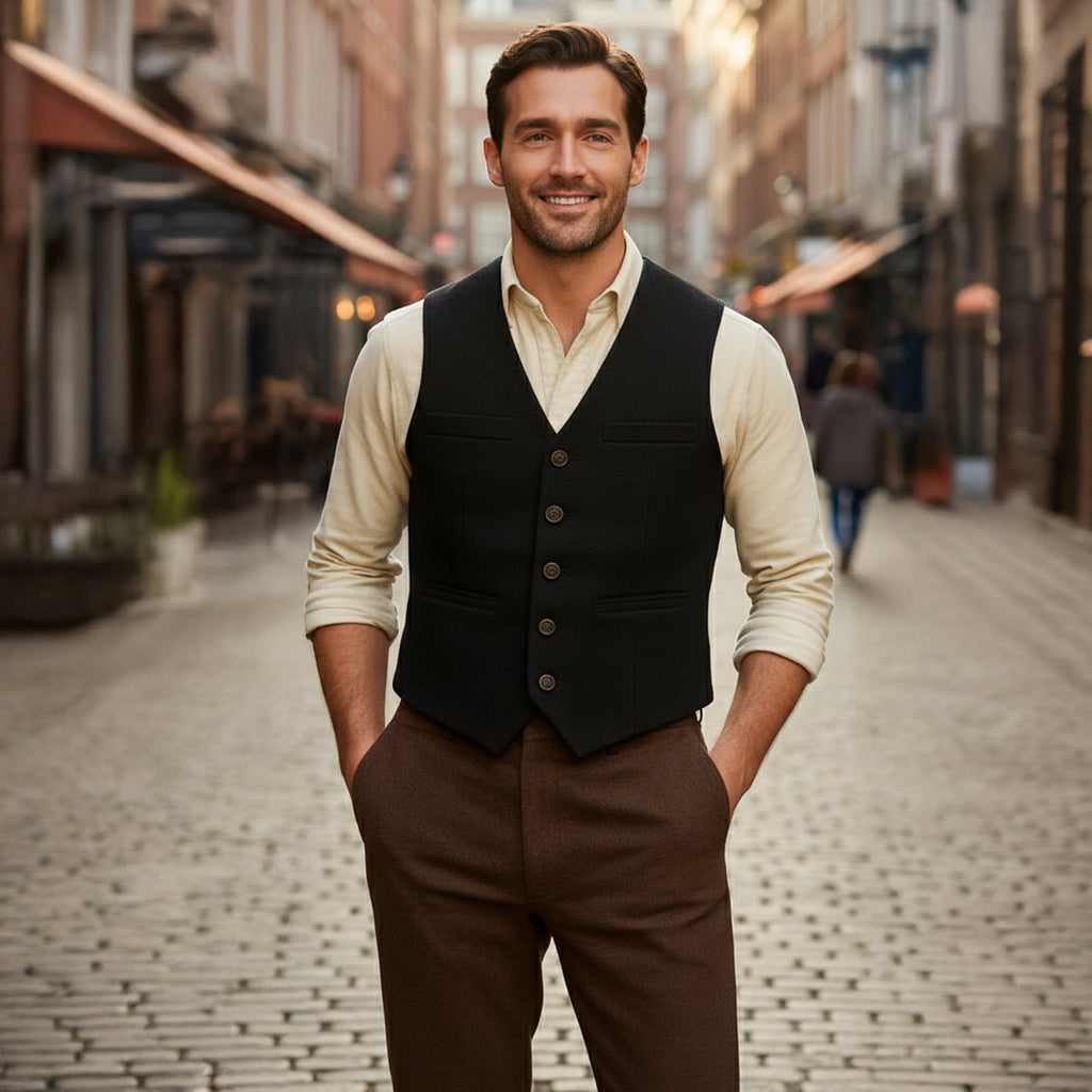 The St. Andrews Men's Elegant Button Up Vintage Vest - Image 14