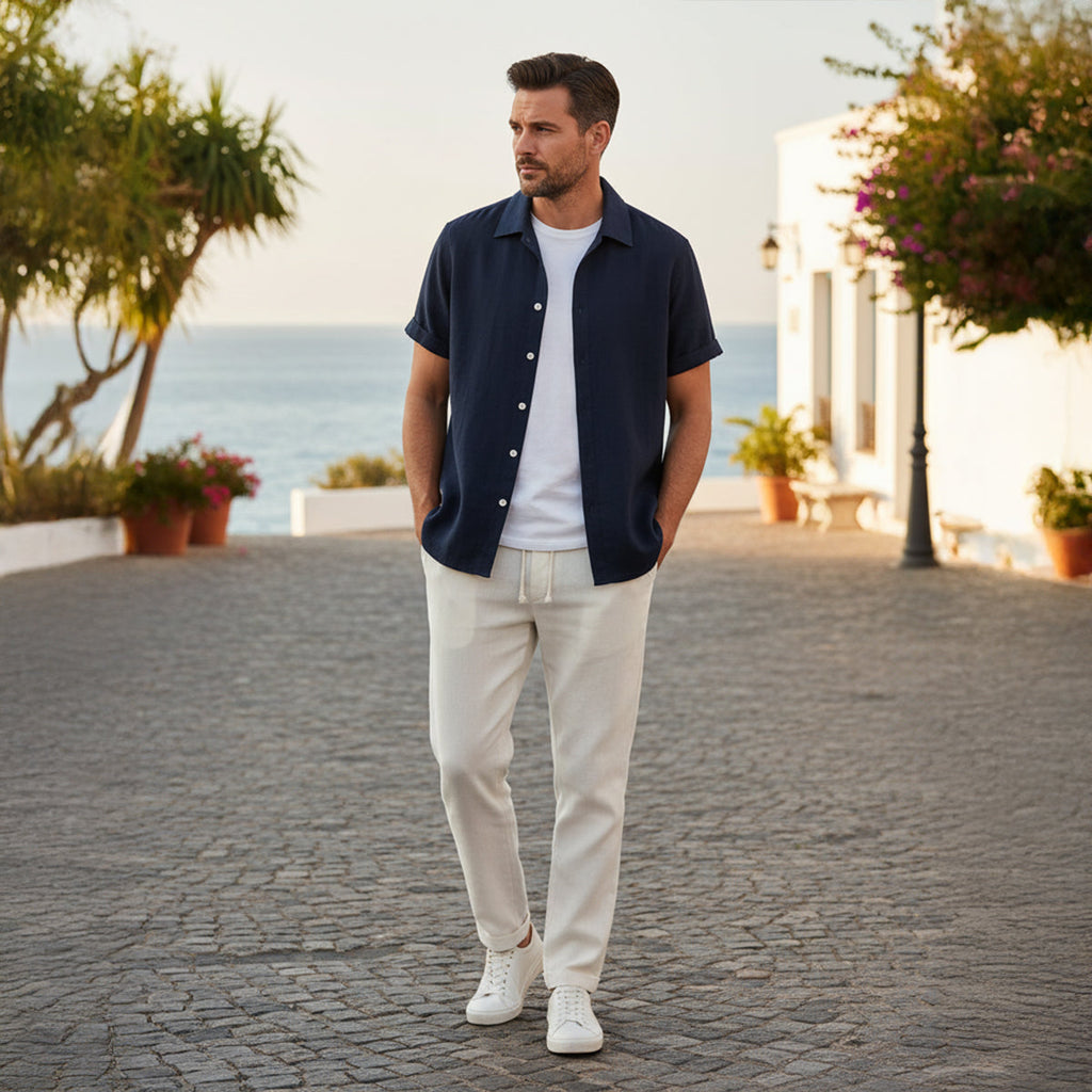 The Amalfi Linen Set – Summer Shirt & Pants for Men - Image 10