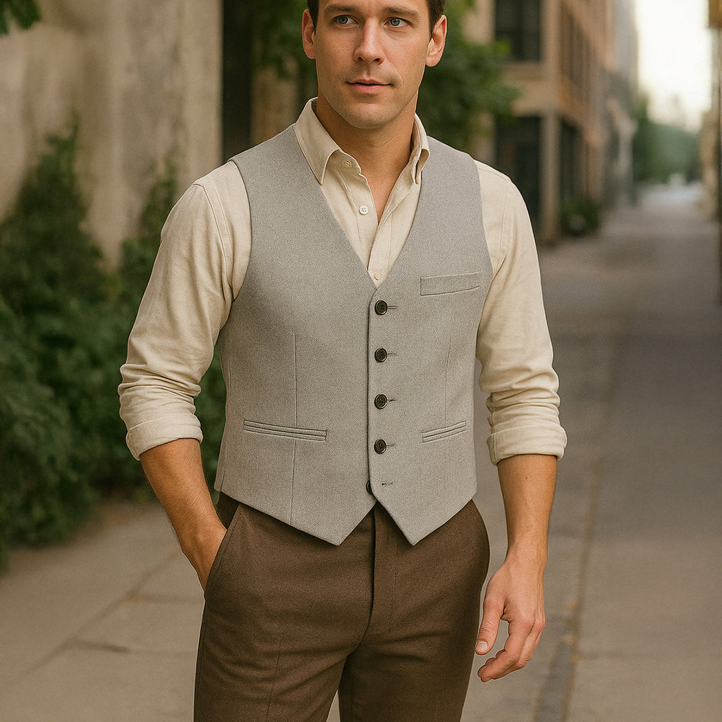 The St. Andrews Men's Elegant Button Up Vintage Vest - Image 13