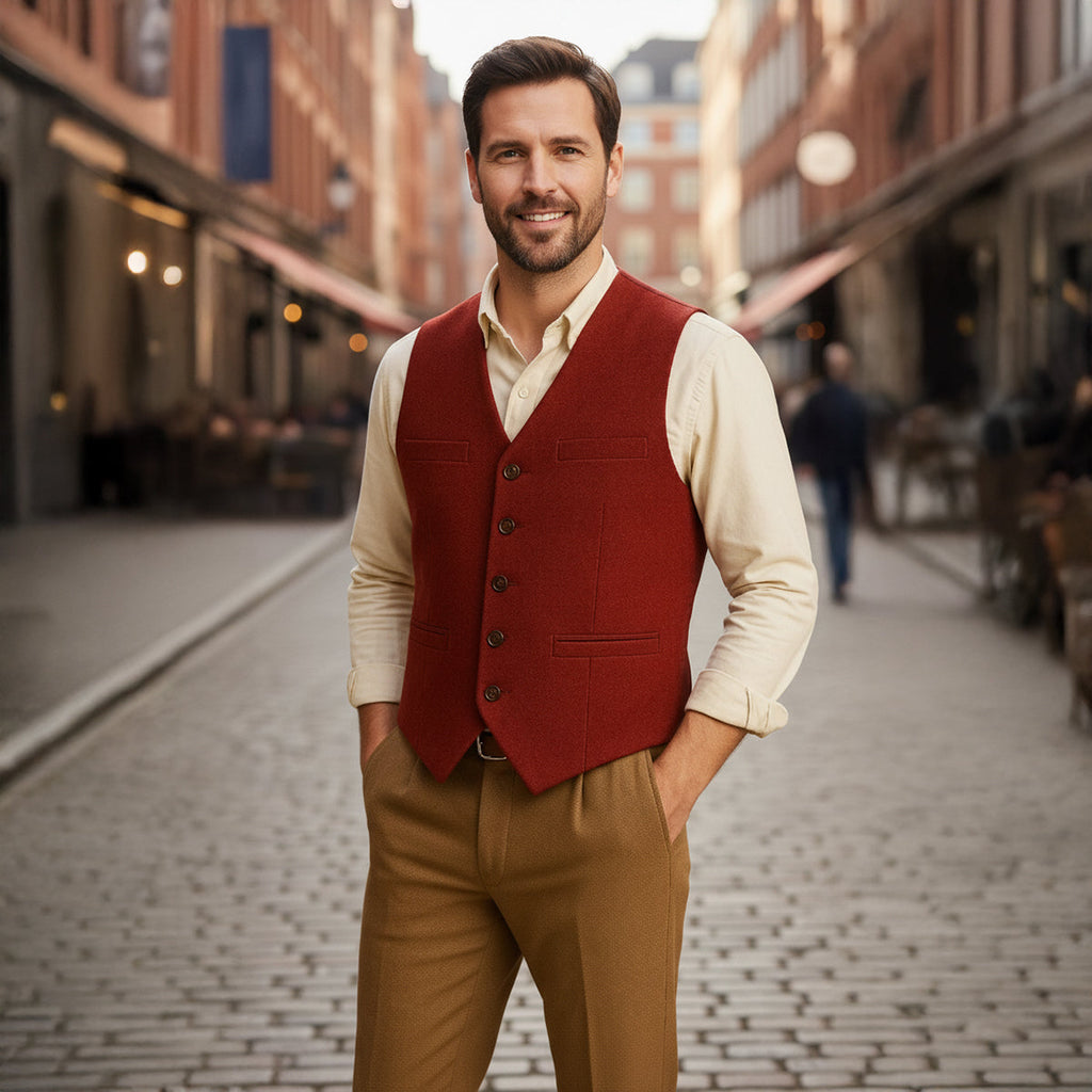 The St. Andrews Men's Elegant Button Up Vintage Vest - Image 12