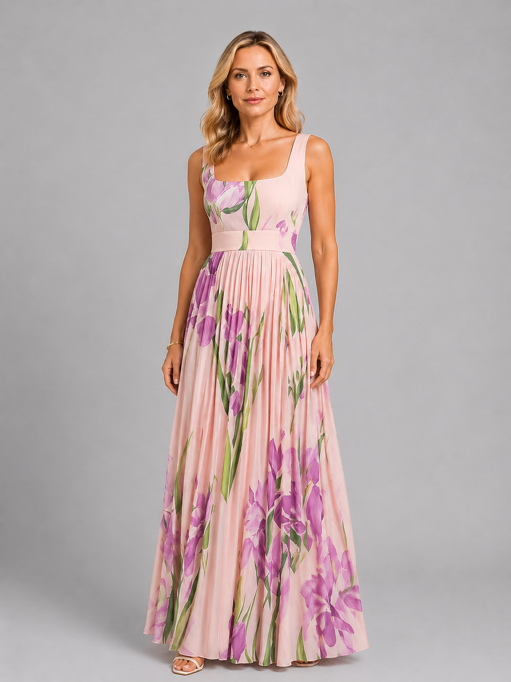 Lillian | Women’s Maxi Dress | Square Neck Floral Wedding Guest 7