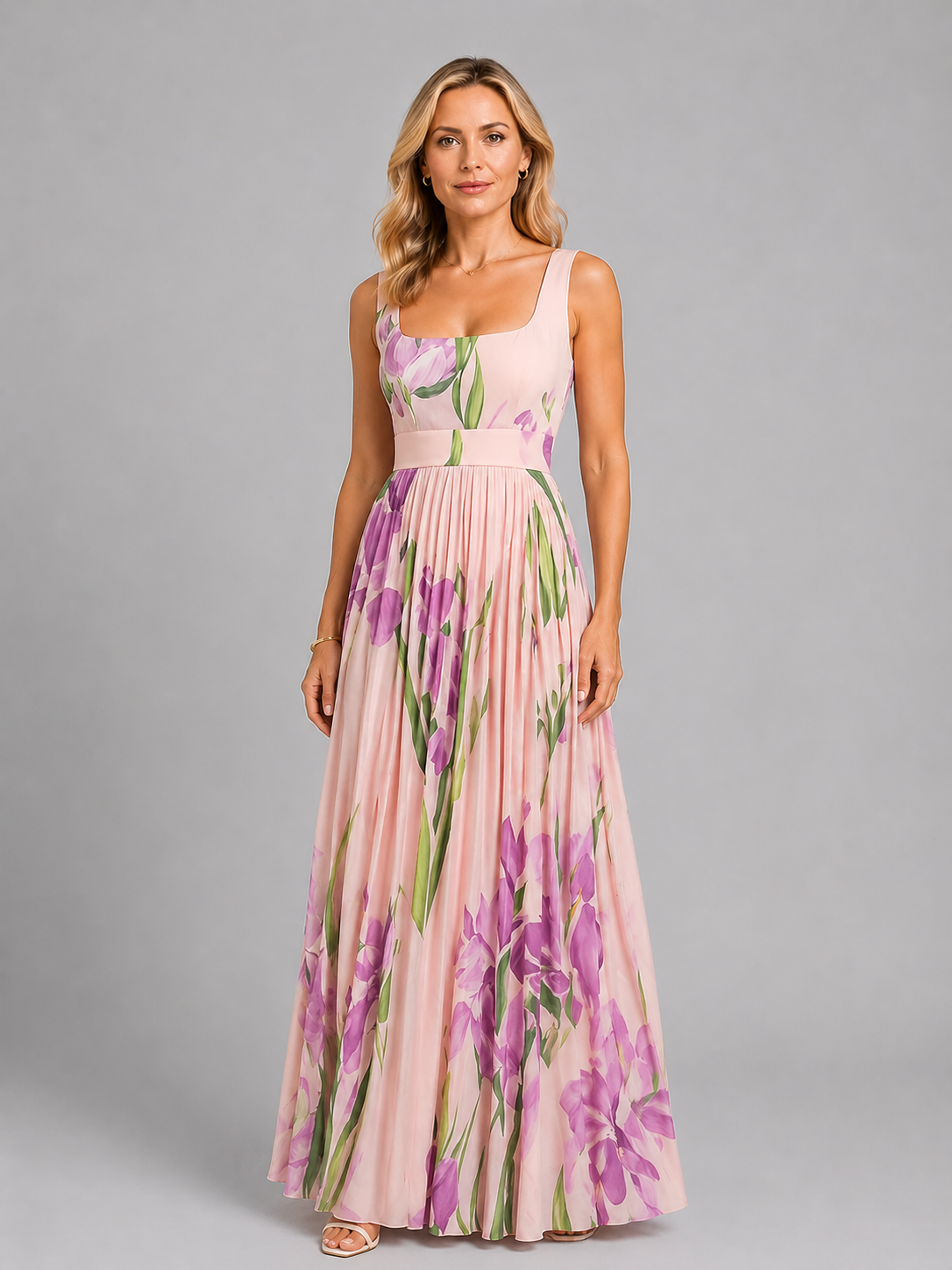 Lillian | Women’s Maxi Dress | Square Neck Floral Wedding Guest 7