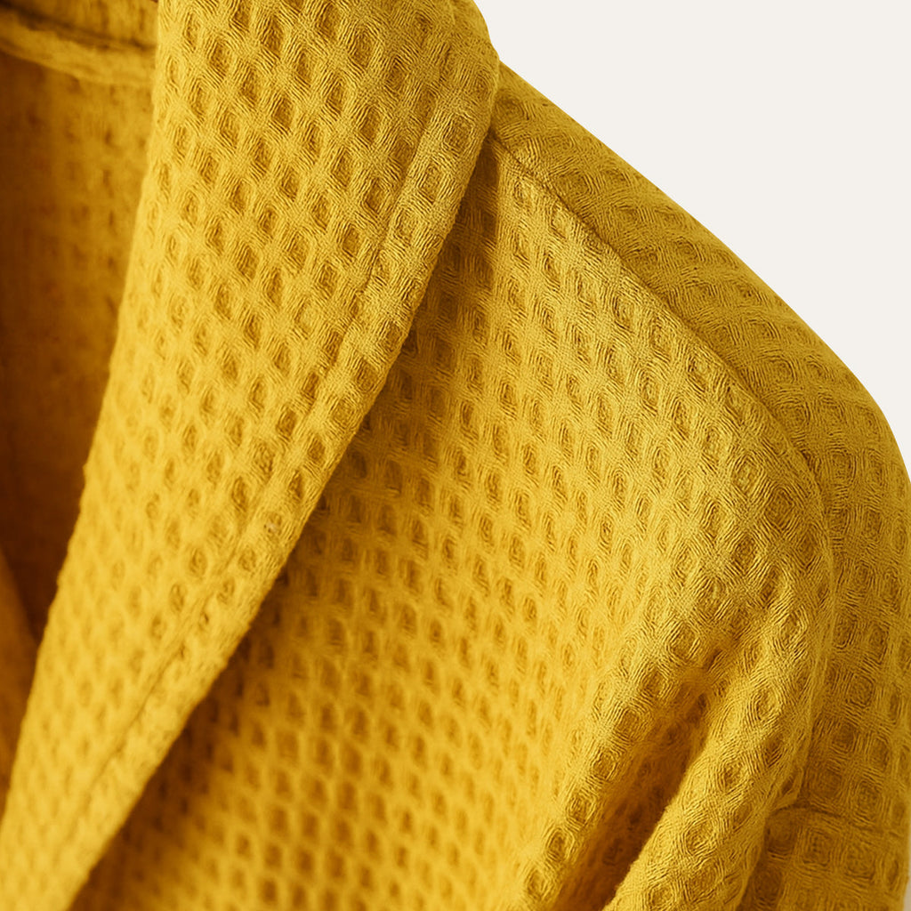 Briarstone | Men’s Belted Waffle Bathrobe | Shawl Collar Patch Pockets Home Wear-Men Bathrobe-Eltrendio