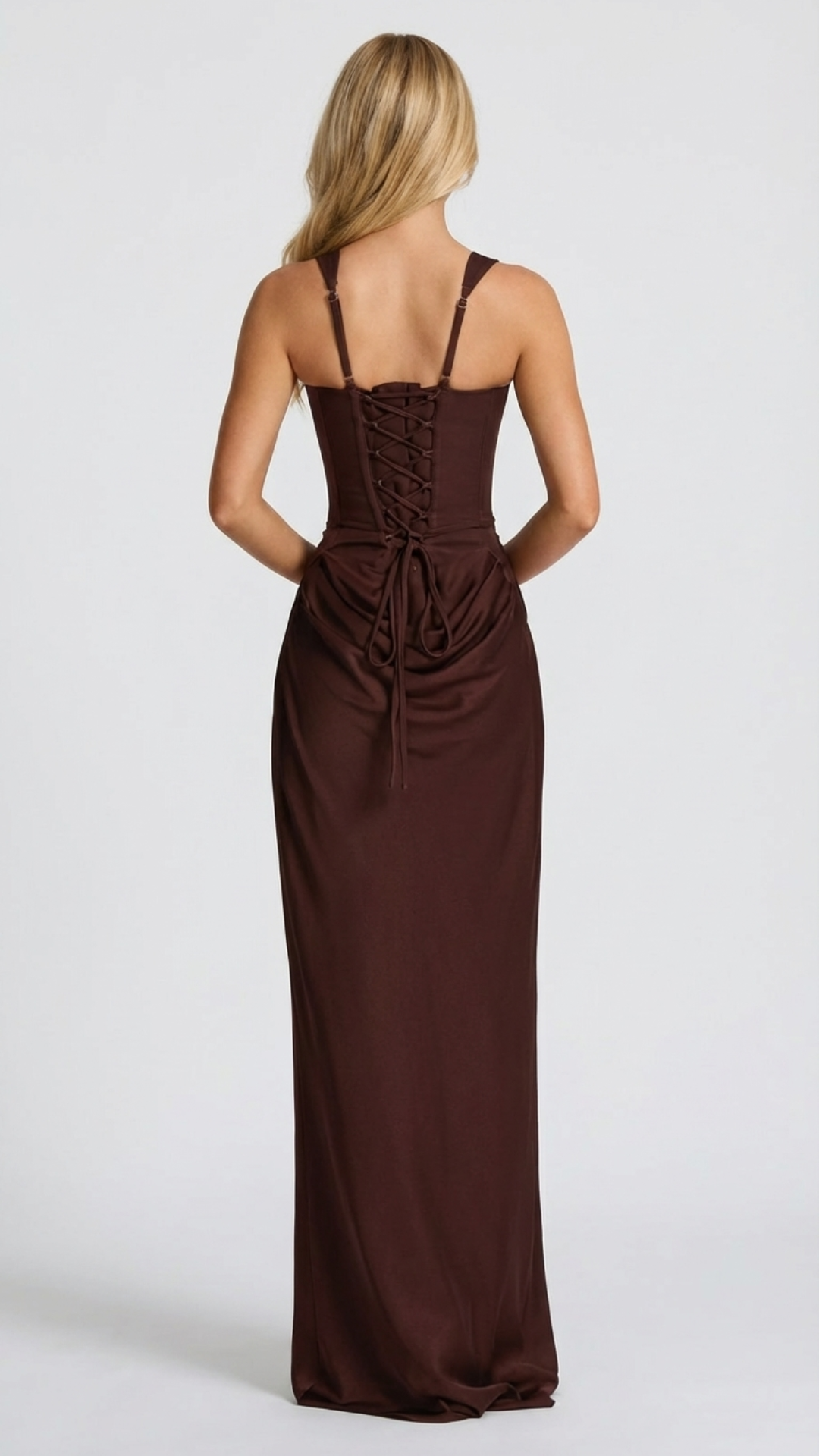 Ariana | Draped Corset Maxi Dress - Image 8