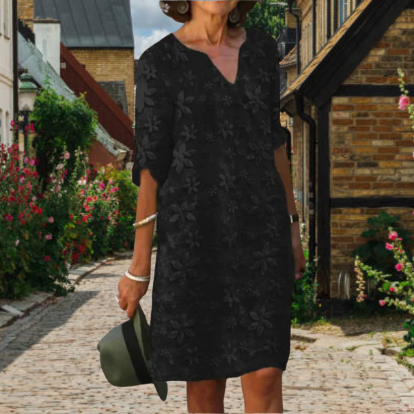 Margot | Women’s Knee Length Dress | V Neck Floral Casual 2