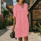 Margot | Women’s Knee Length Dress | V Neck Floral Casual 3