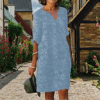Margot | Women’s Knee Length Dress | V Neck Floral Casual 4