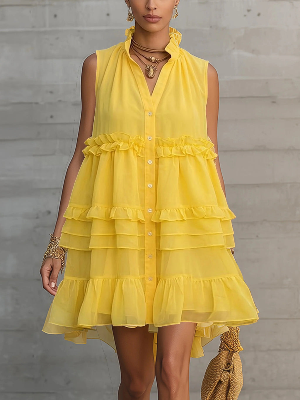 Ava | Women's Peplum Mini Dress - Image 2