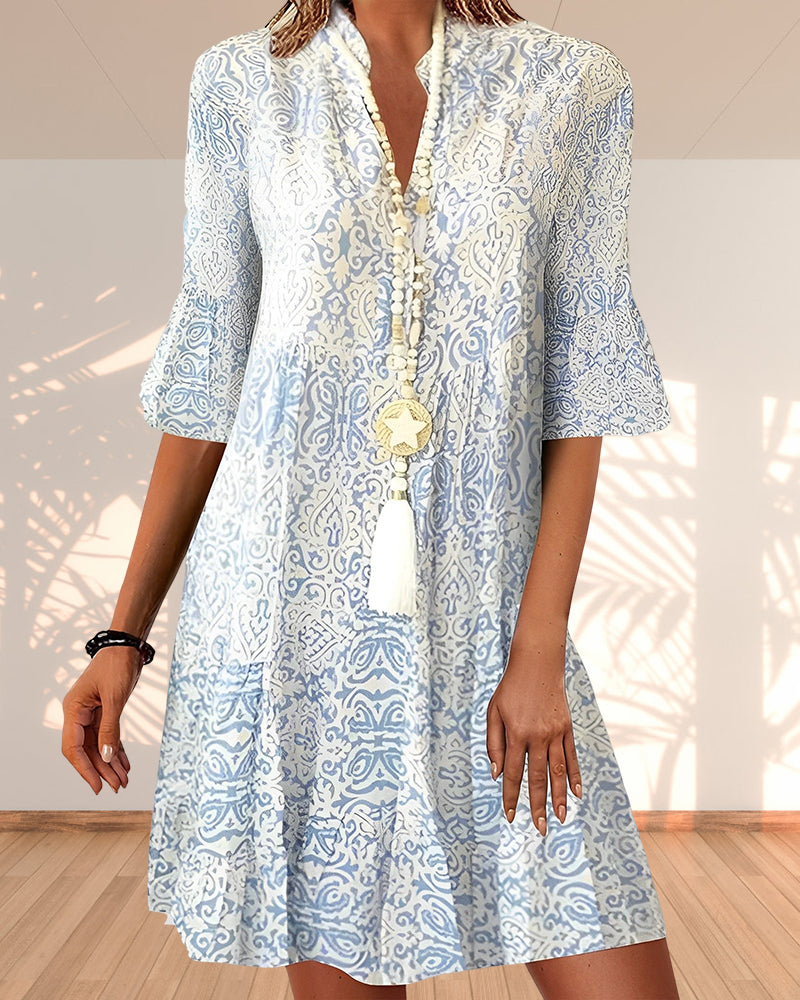 Marissa | Women’s Knee Length Dress | V Neck Holiday Wear