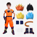 Mason | Children's Martial Arts Costume Set | Short Sleeve Top Wig Cosplay Party-Kids Costume Set-Eltrendio