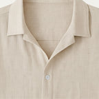 Harbourview | Men’s Short Sleeve Shirt and Trousers Set | Button Front Drawstring Casual Wear-Men Outfit Set-Eltrendio