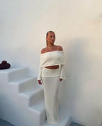 Azaria | Off-Shoulder Maxi Skirt Set - Image 4