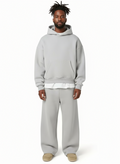 Norman | Men’s Hoodie And Trousers Set | Kangaroo Pocket Wide Leg Casual Wear-Men Outfit Set-Eltrendio