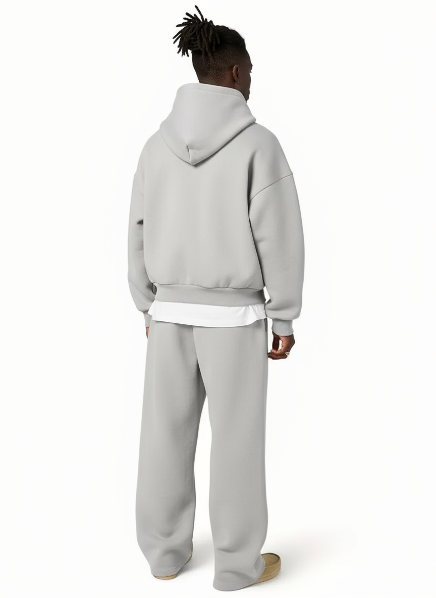 Norman | Men’s Hoodie And Trousers Set | Kangaroo Pocket Wide Leg Casual Wear-Men Outfit Set-Eltrendio