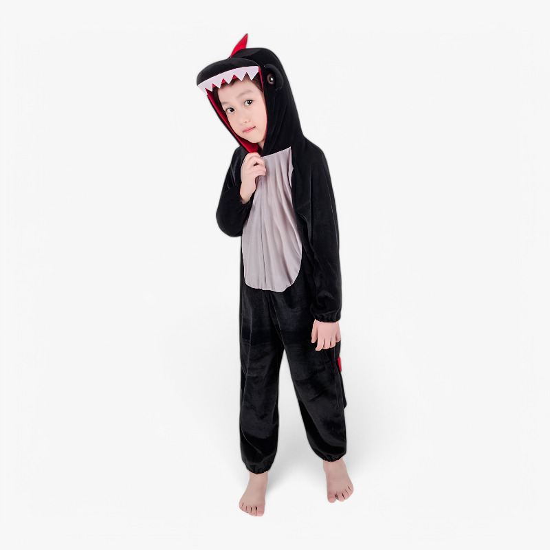 Oliver | Children's Dinosaur Costume Jumpsuit | Hooded Tail Holiday Celebration-Kids Costume Set-Eltrendio