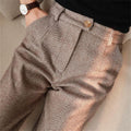 Luke | Men Classic Herringbone Pleated Dress Trousers