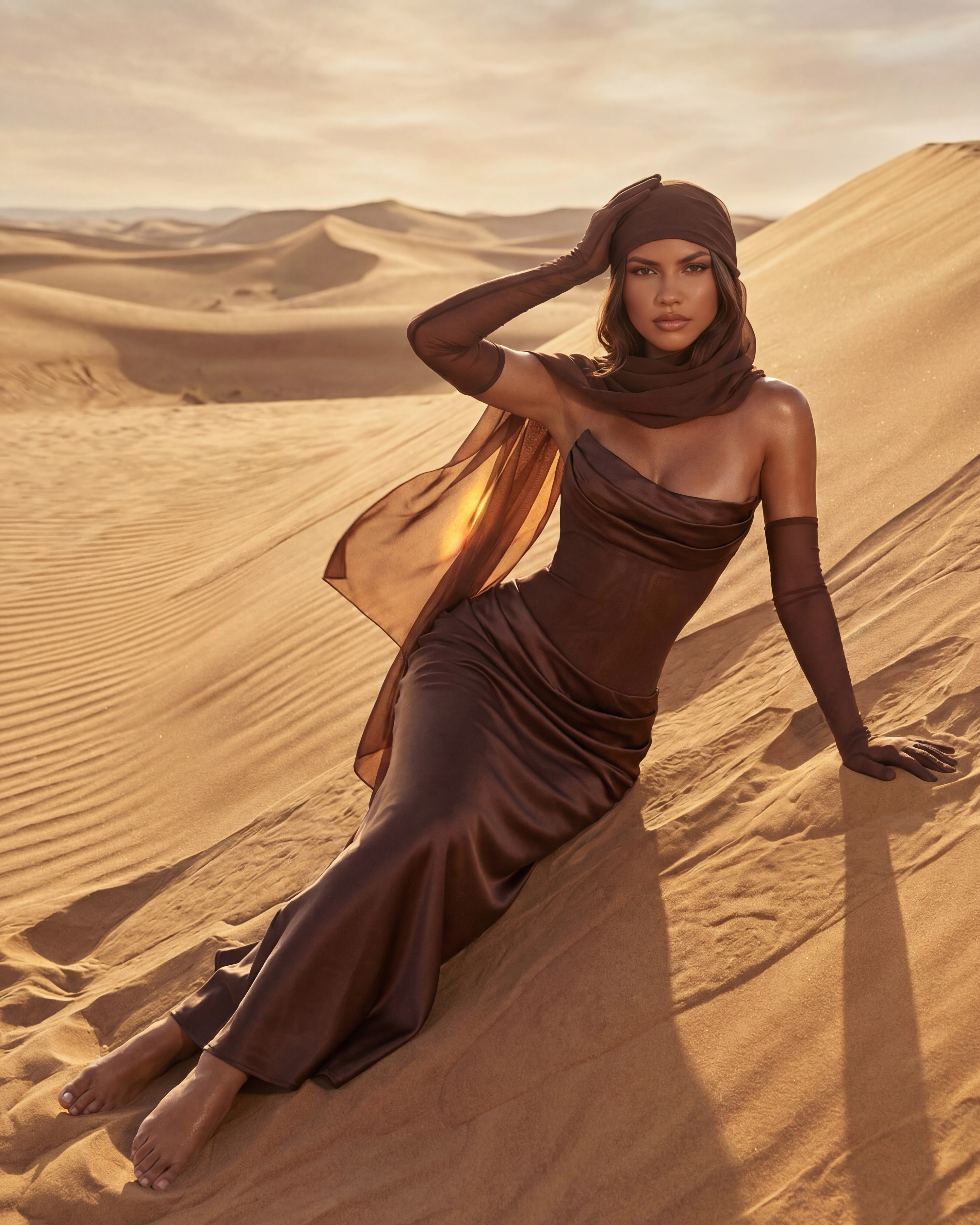 Adriana | Cowl Neck Lace-Up Satin Maxi Dress - Image 9