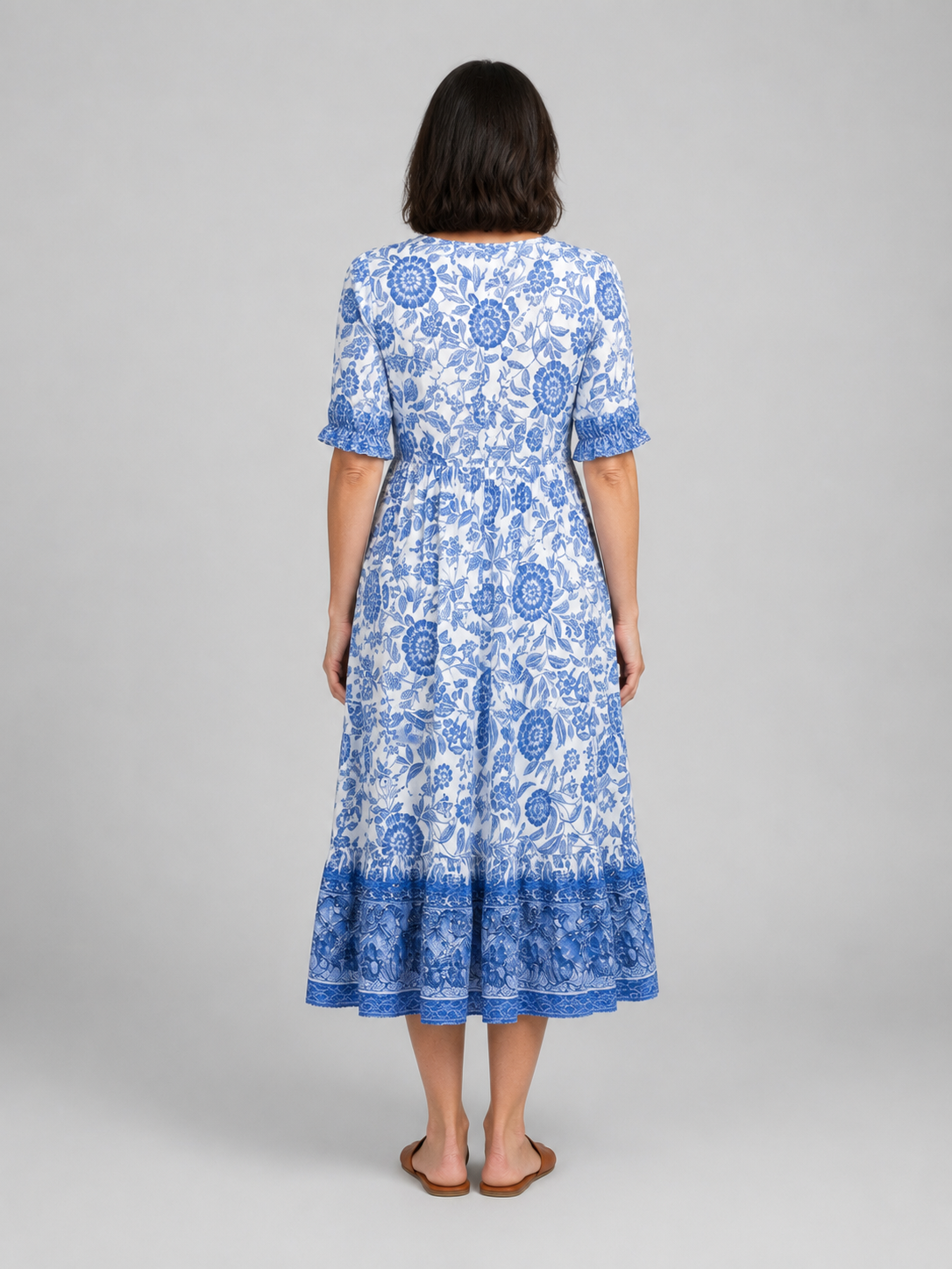 Penelope | Women’s Midi Dress | Floral Print Tiered Holiday 2