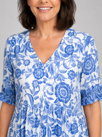 Penelope | Women’s Midi Dress | Floral Print Tiered Holiday 3