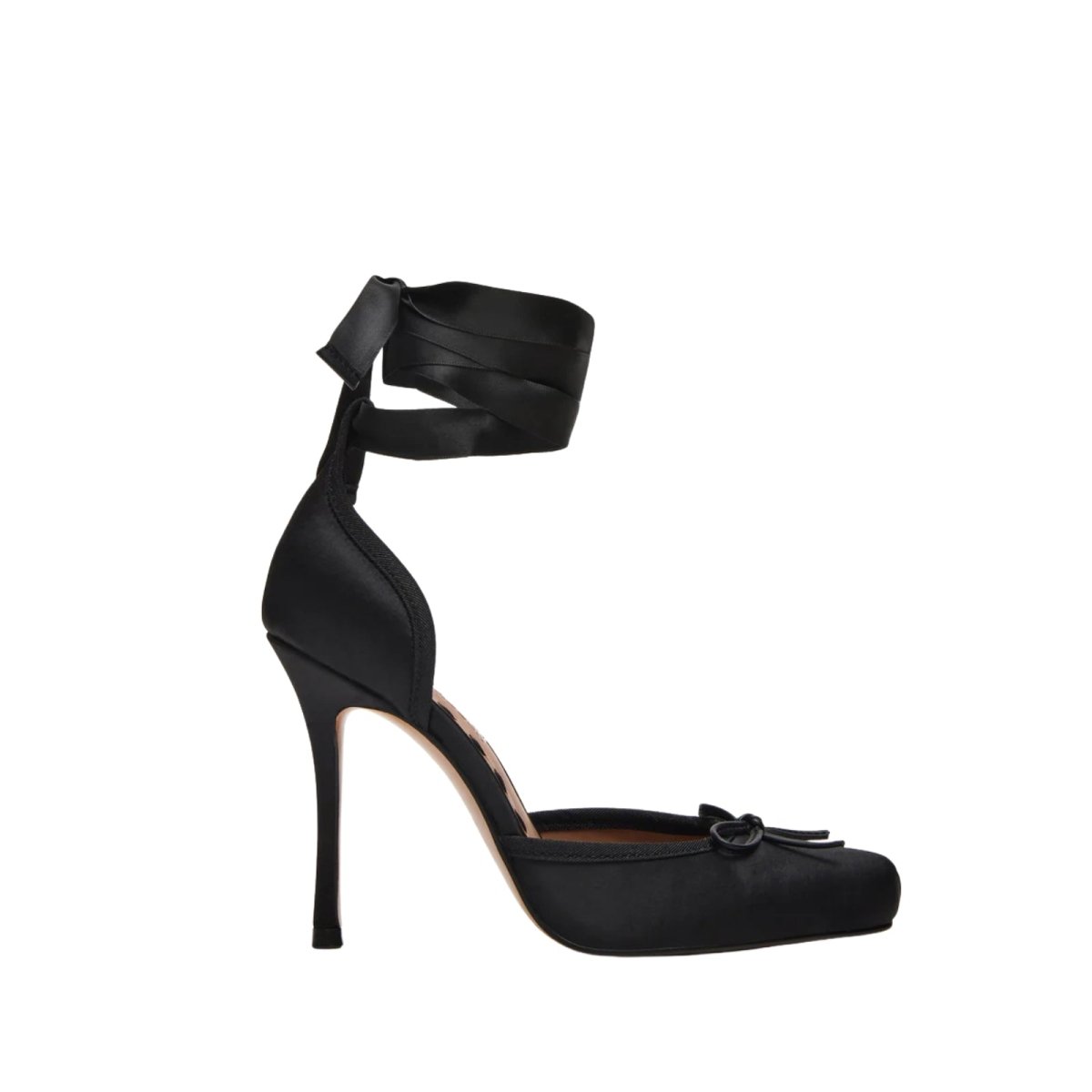 Phoebe | Women’s Ankle Strap High Heel Shoes | Bow Detail Square Toe Cocktail Party Wear-Women Shoes-Eltrendio