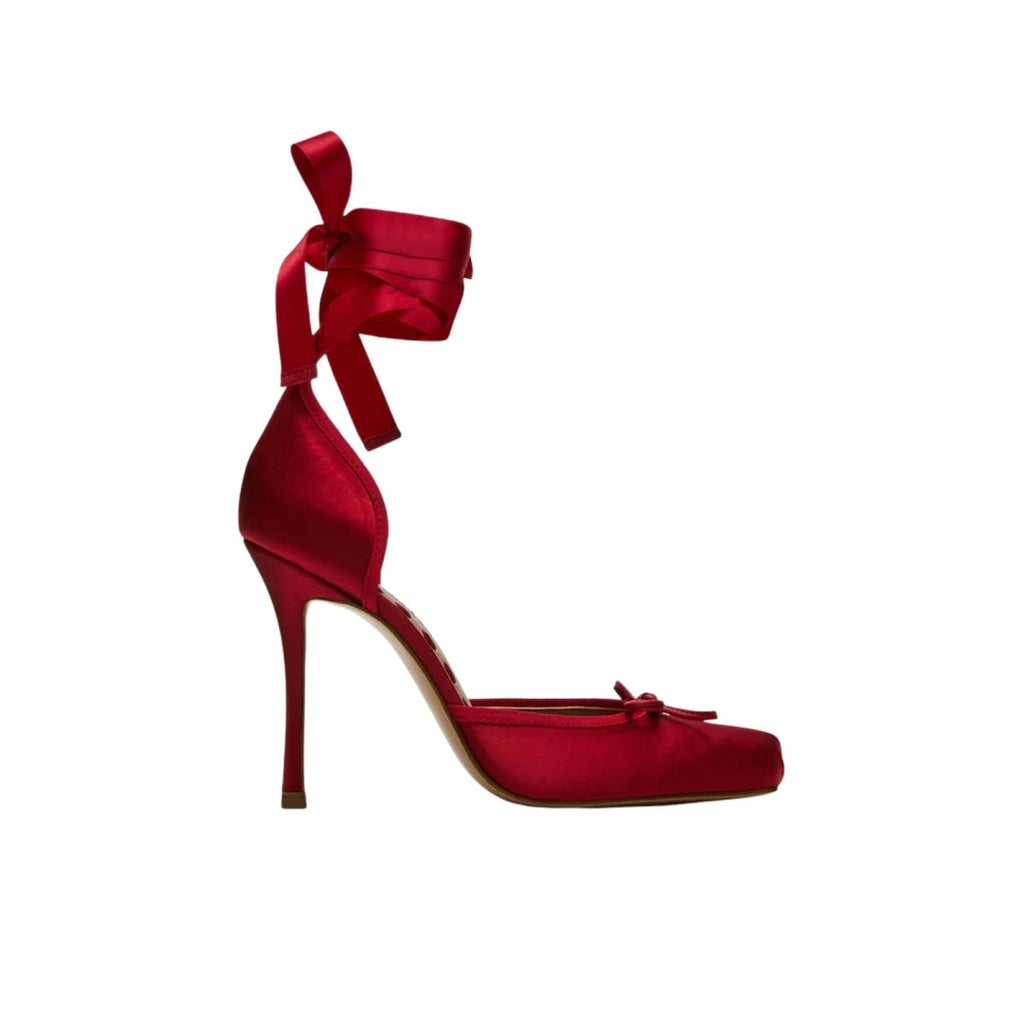 Phoebe | Women’s Ankle Strap High Heel Shoes | Bow Detail Square Toe Cocktail Party Wear-Women Shoes-Eltrendio