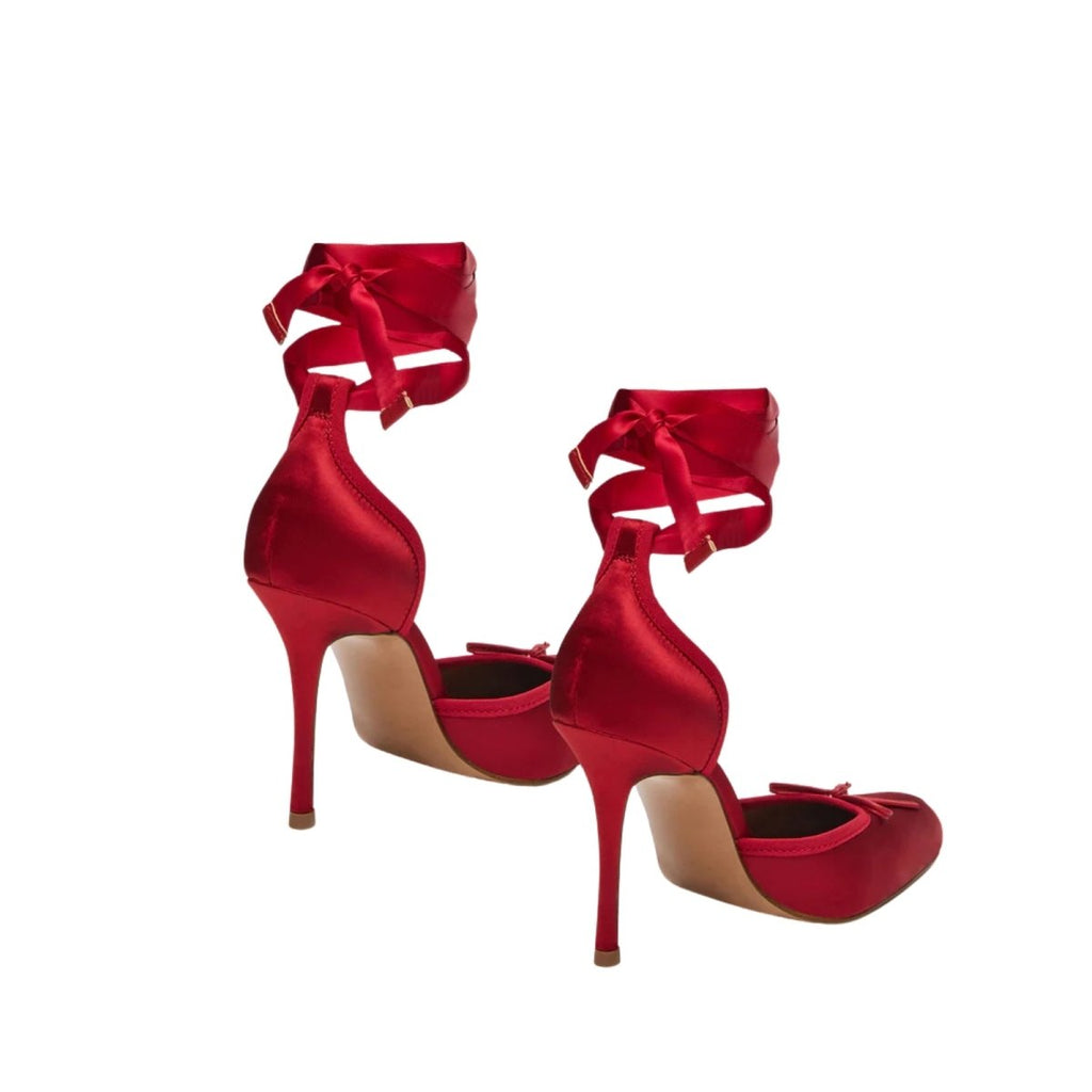 Phoebe | Women’s Ankle Strap High Heel Shoes | Bow Detail Square Toe Cocktail Party Wear-Women Shoes-Eltrendio